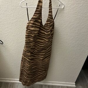 Nwt Leopard Jones of New York country cotton spandex mini dress vintage y2k s6